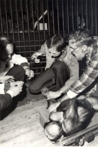 Russia, Ulie Seal & Dr. Lee Simmons with Chimpanzee